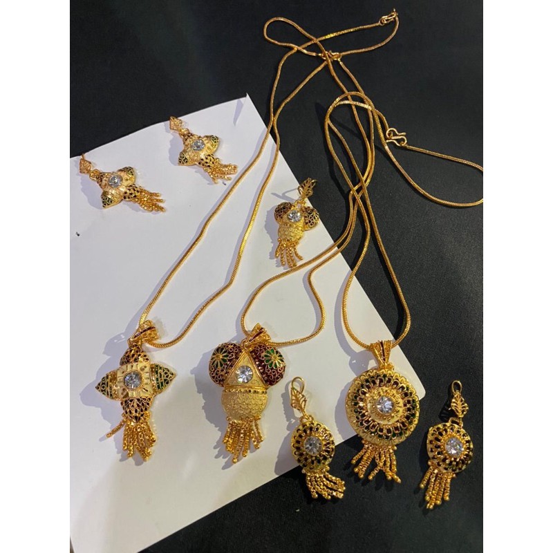 Kalung wanita berlapis Emas perak liotin /kalung Dubai set Emas/Aksesoris wanita