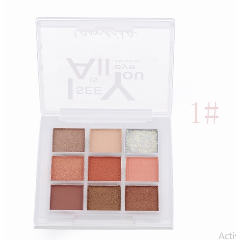 Lameila Eyeshadow Palette 9 Warna Pigmen Glitter 5099