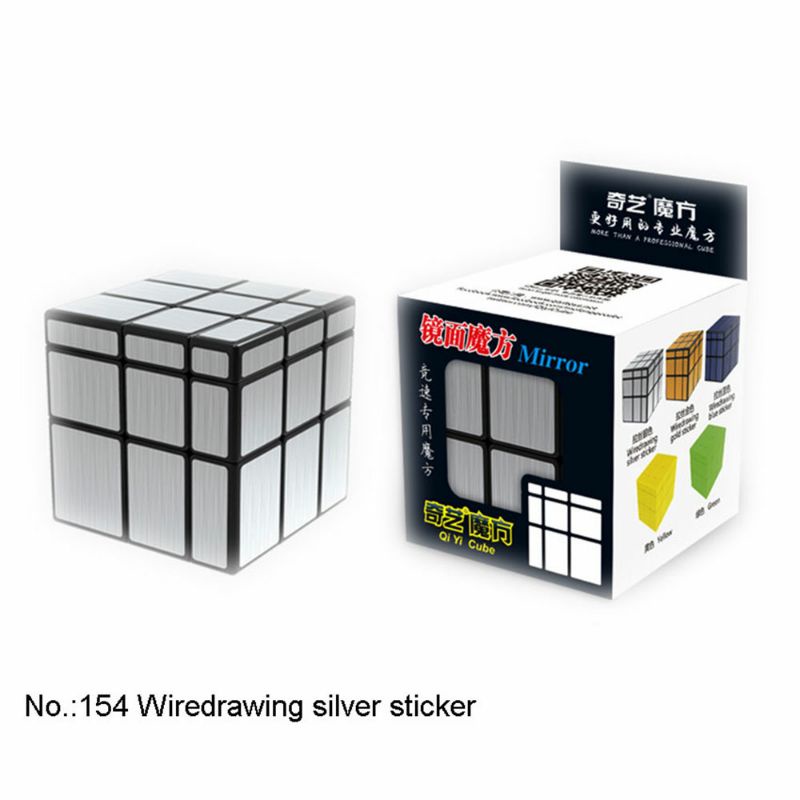 Rubik Mirror 3x3 Qiyi Mirror 3x3 Silver ORIGINAL