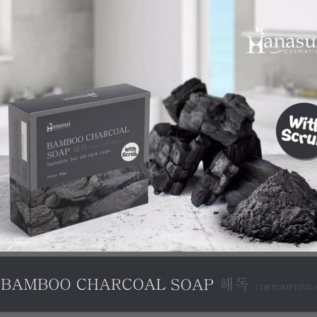 Hanasui Bamboo Charcoal Scrub Soap