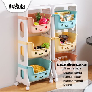  Rak  Roda Susun C03 C24 Rak  Dapur Kamar Mandi Tempat  