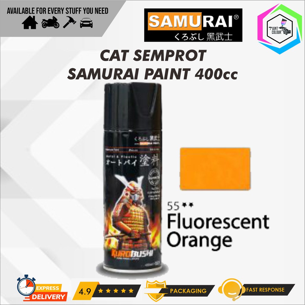 Samurai Paint 55** Fluorecent Orange/Scotlite Orange Cat Semprot