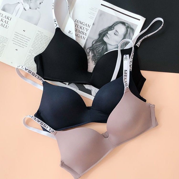 VS - Bra BH Tanpa Strap Anti Selip Bahan Breathable Aneka Warna untuk Wanita push-up bra B13