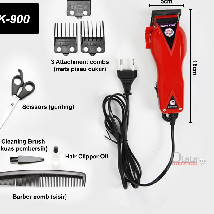 Model Baru.. (COD) Mesin Alat Cukur Rambut Listrik Terbaik Happy King Hk-900 - Potong Pangkas Hair C