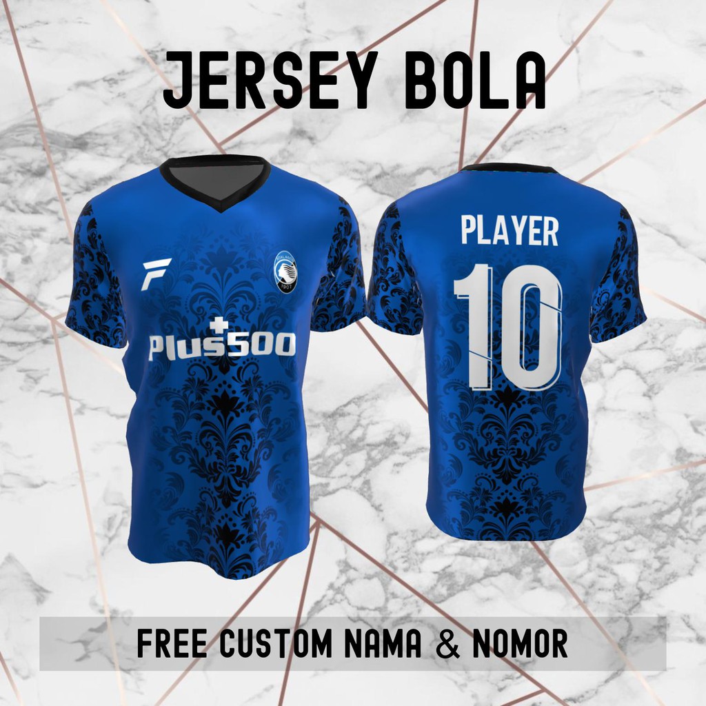 Jersey Batik Atalanta Klub Bola Baju Kaos Custom Nama dan Nomor Punggung - 405