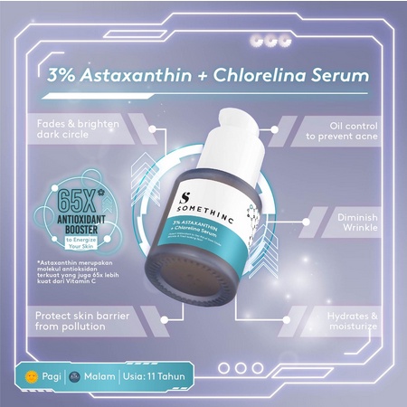 ⭐BAGUS⭐ SOMETHINC 3% Astaxanthin + Chlorelina Serum 20ml |