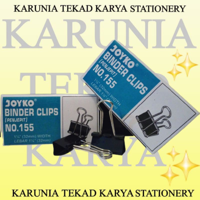 

BINDER CLIP JOYKO NO 155 SATUAN KOTAK