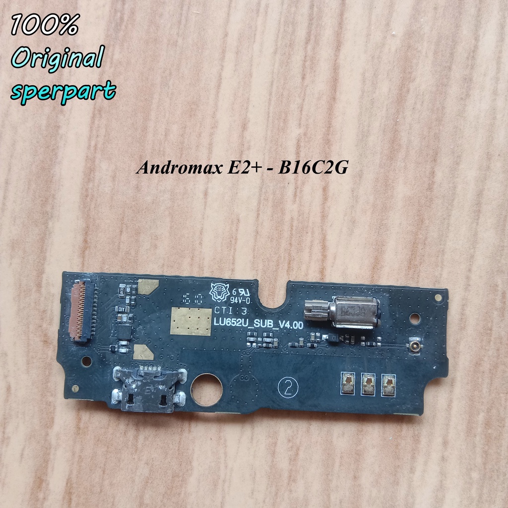 Andromax E2 Plus  - B16C2G papan konektor cas pcb ui board charger mesin bawah copotan
