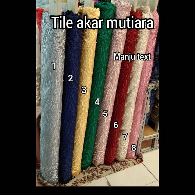 Kain - bahan tile akar mutiara / kain Tille akar mutiara / terbaru