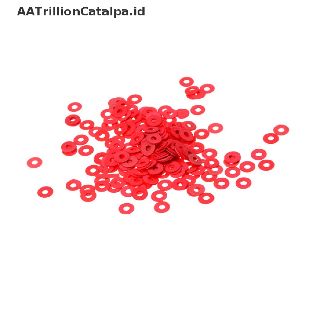 Aatrillioncatalpa 100 Pcs Ring Washer Insulating Fiber Ukuran 3mm Untuk Motherboard Komputer