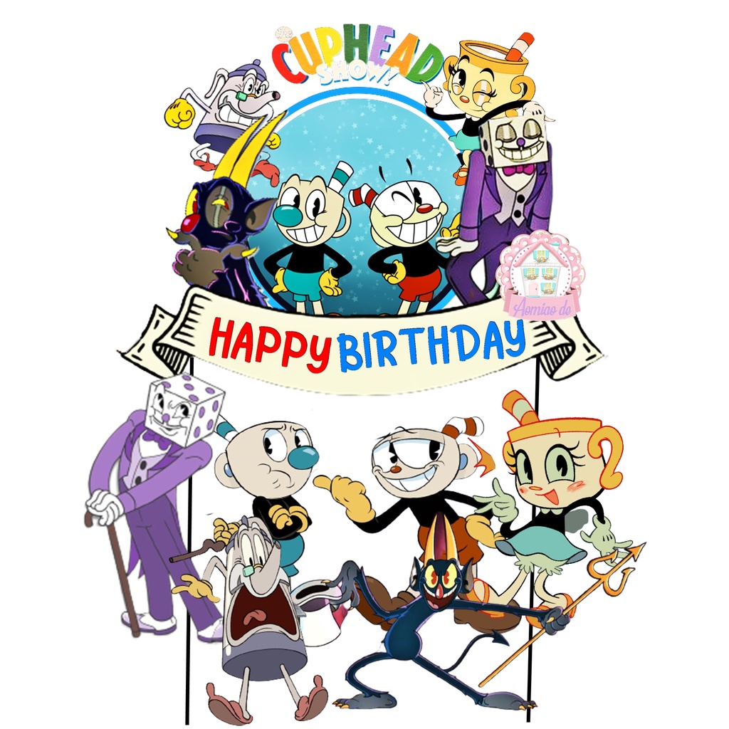 The Cuphead Show Cake topper