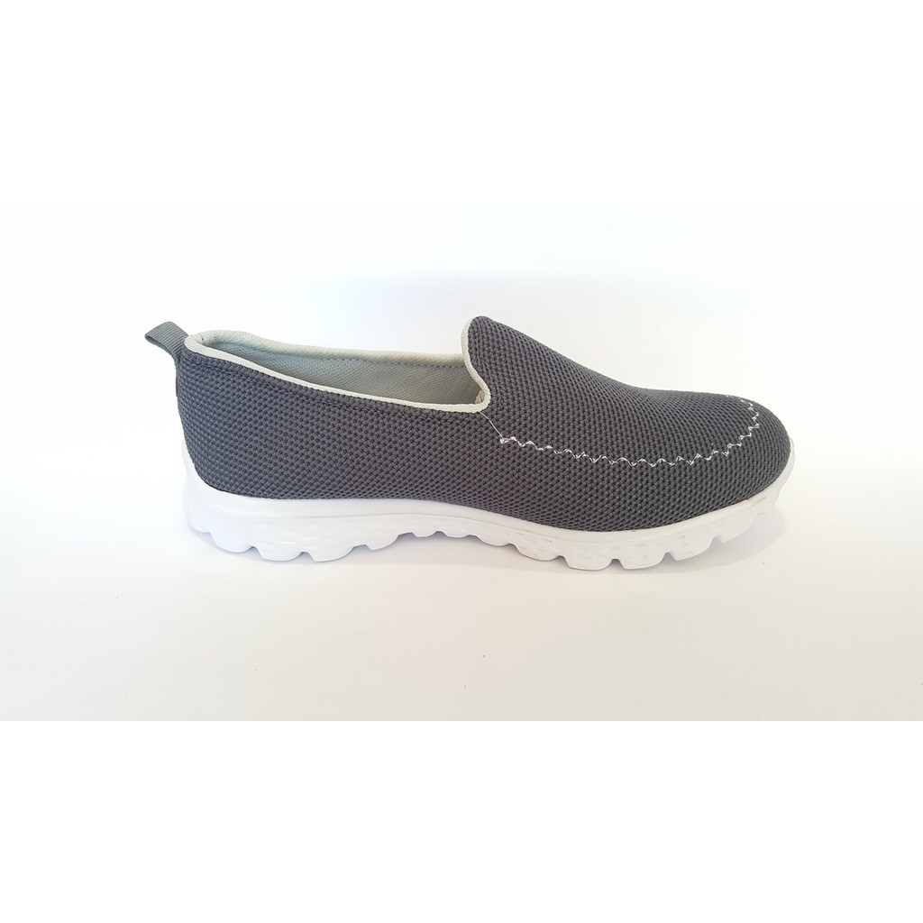 GROSIR Sepatu Slip On Model SKECHERS Wanita Grey Edition - Sepatu Tanpa Tali