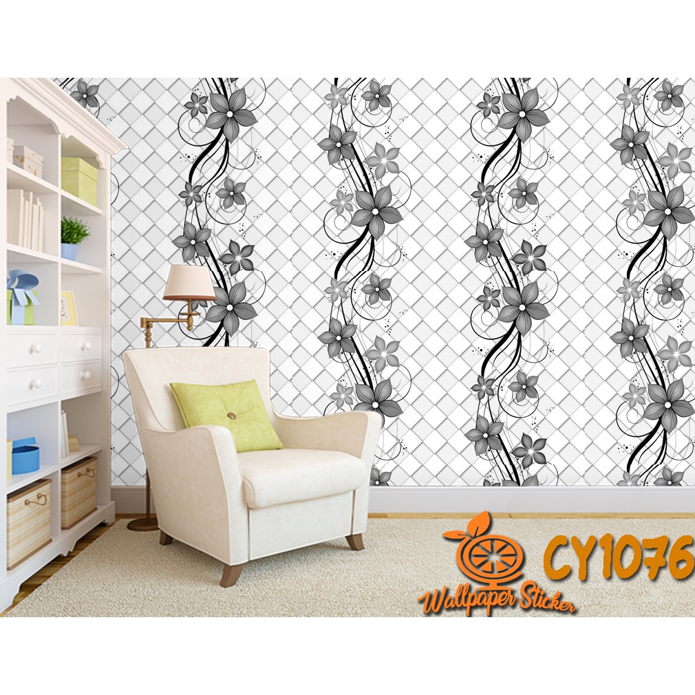 TERLARIS - WALLPAPER PAKET 3 ROLL ( BUY 2 GET 1 ) WALLSTIKER  PVC PREMIUM MOTIF BEST SELLER !!!!!