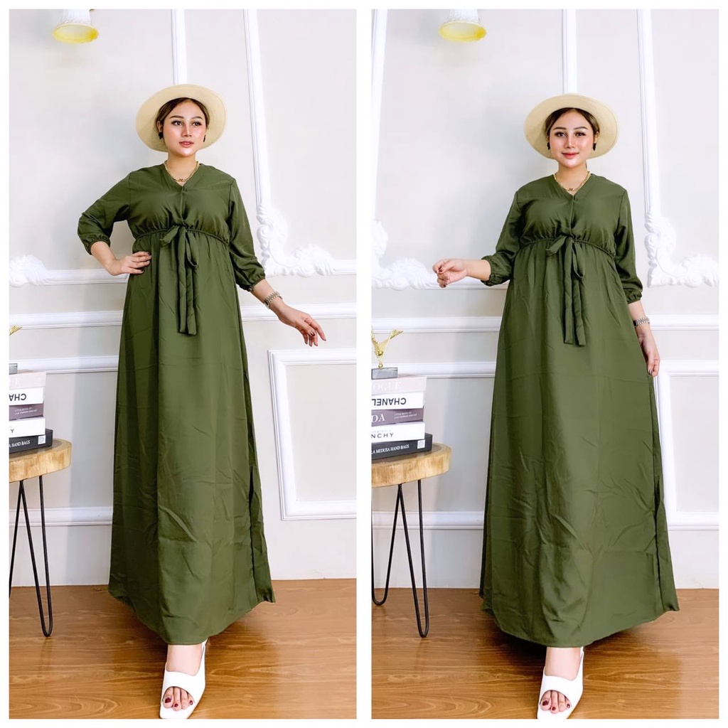 Pitaloka Dress Wanita Shakila Import Baju Wanita Lengan Pendek Karet Pakaian Fashion LD 110 cm