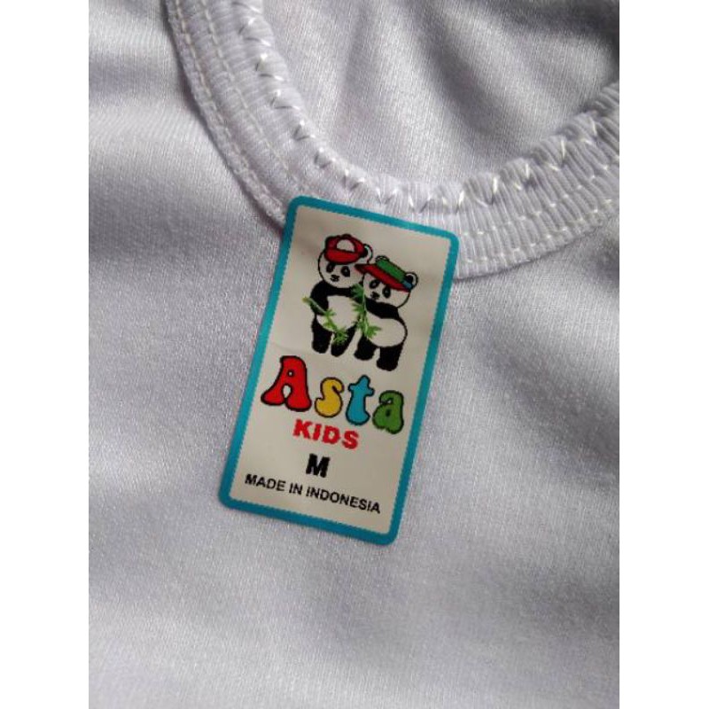 12Pcs Singlet Asta polos putih dan warna / kaos kutang anak / kaos dalam bayi perempuan polos