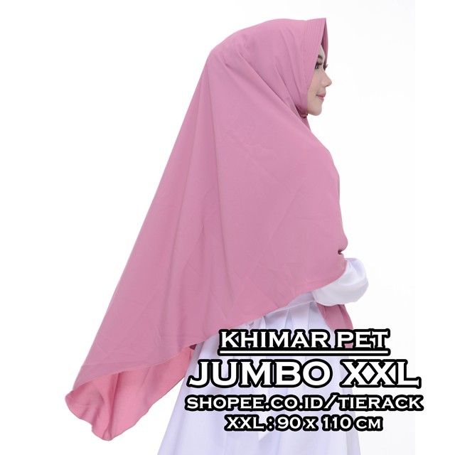 Khimar Pet JUMBO  XXL  90x110cm Syari Antem Hijab Kerudung 