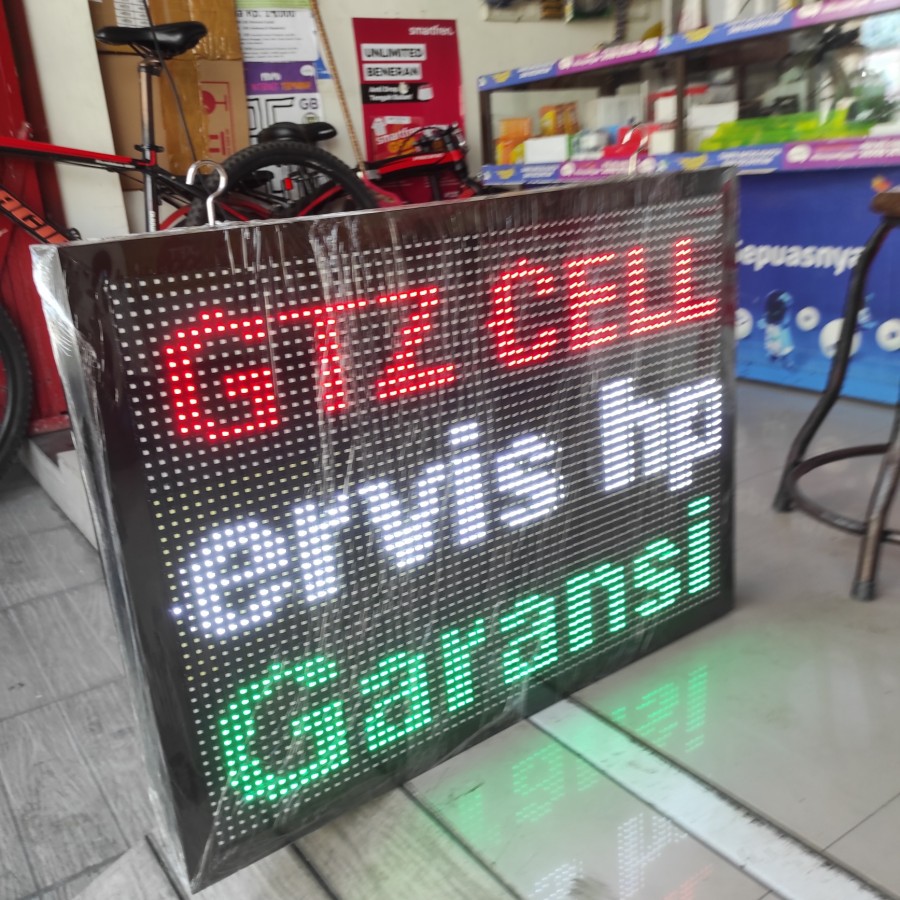 running text 2 sisi outdoor 64x48