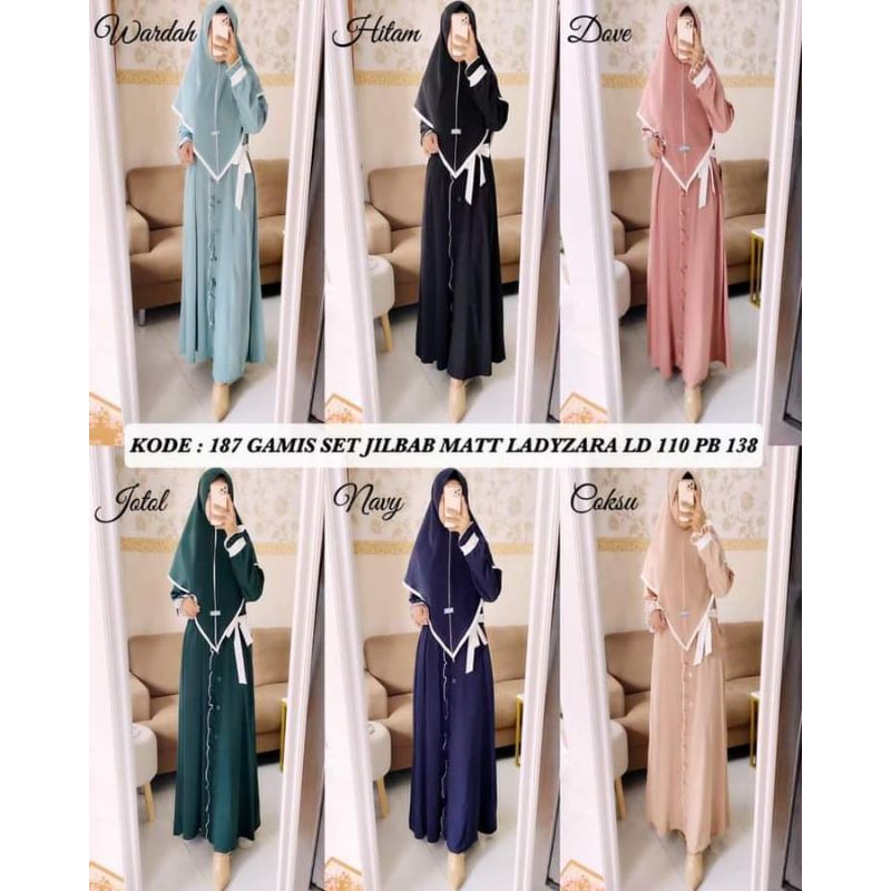 gamis set hijab lady Zara premium original