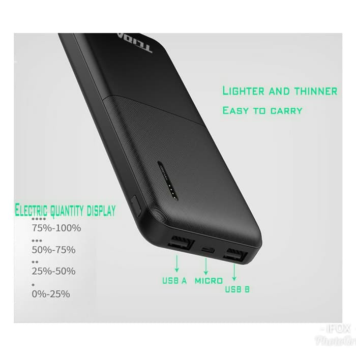 PowerBank Tlida Powercore Lite Tlida 10000 mAh H3 Large Capacity 2.4A