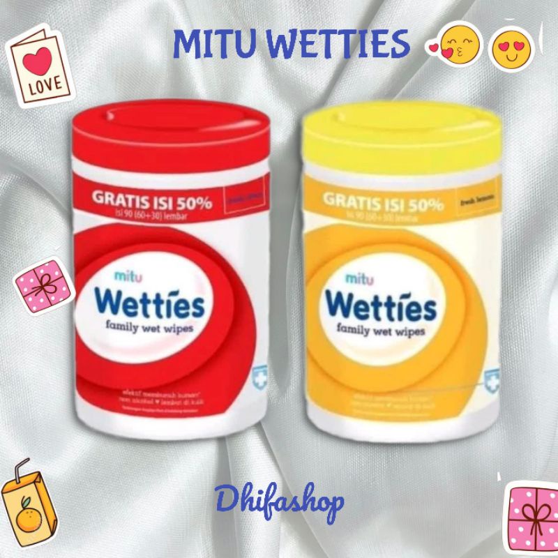 MITU wetties tisu basah botol 90's