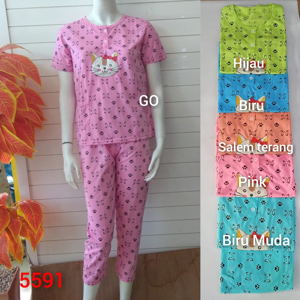 gos A BOBO BABYDOLL CP Standart Dewasa Setelan Baju Tidur Busui Celana Panjang Lengan Pendek Piyama