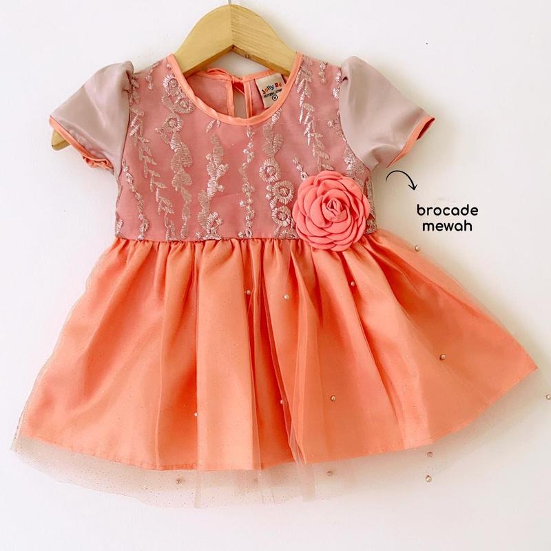 Dress Pesta Kondangan Ulang Tahun Mewah Lucu Bayi Anak Perempuan Cewek Terlaris Kode 10 Babeebabyshop