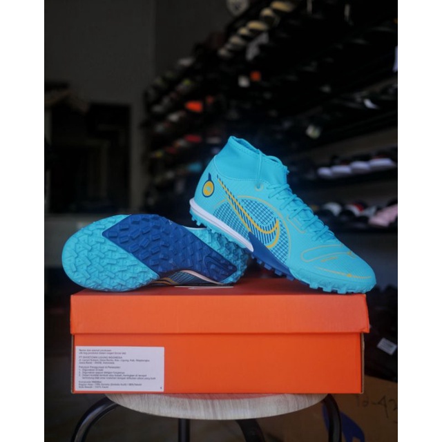 Sepatu Futsal Nike Superfly 8 Academy TF - Blue DJ2878-484 Original BNIB