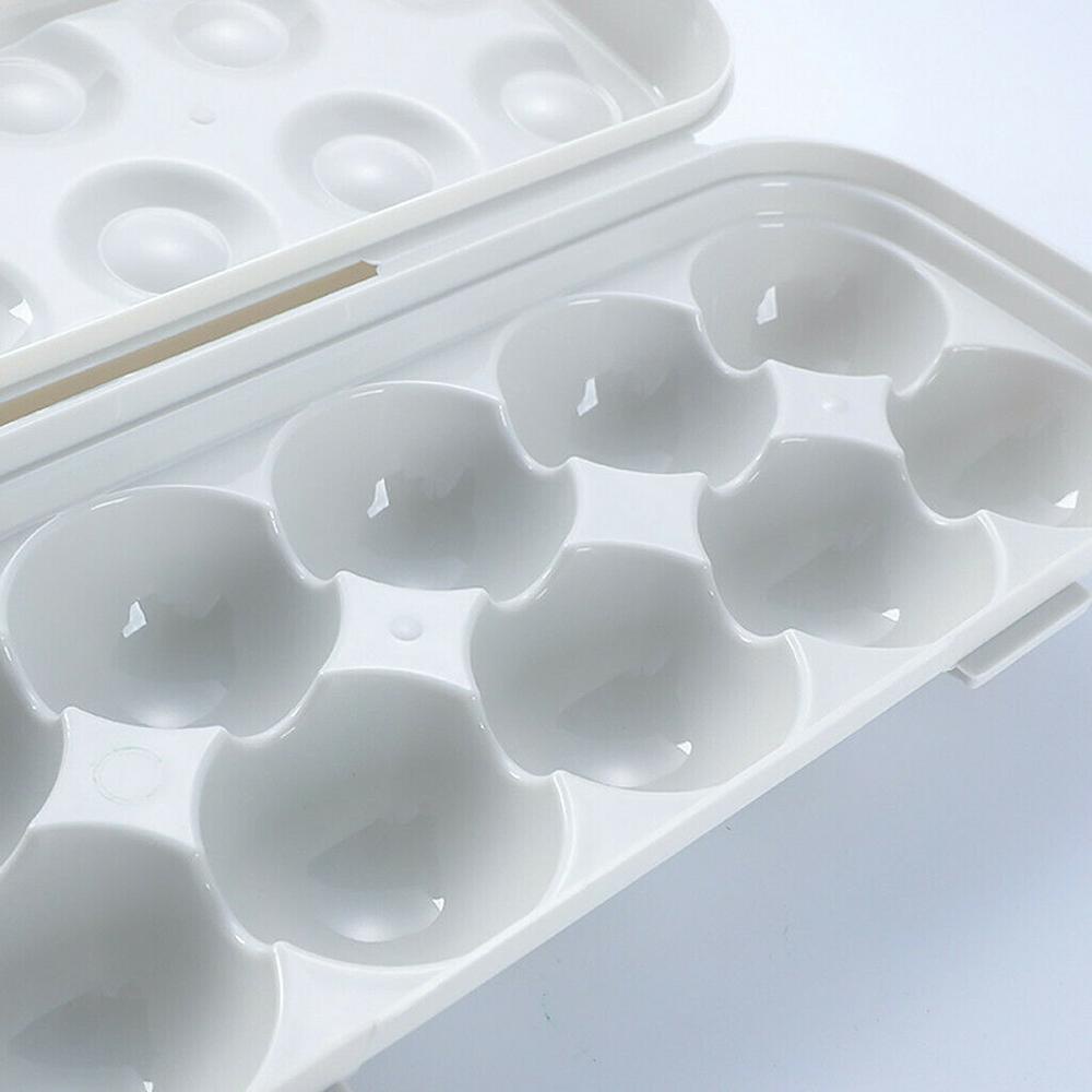 Top Egg Storage Tray Tempat Penyimpanan Telur Camping Piknik BBQ Plastik 12/18grids Organizer