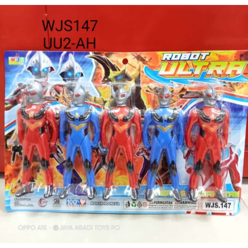 WJS 147 - Mainan Robot Ultraman Ultramen isi 5 pc WJS147