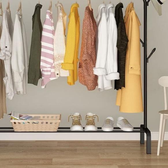 ✵ Windproof single Clothes Hanger Gantungan Topi baju besi panjang - random ✩