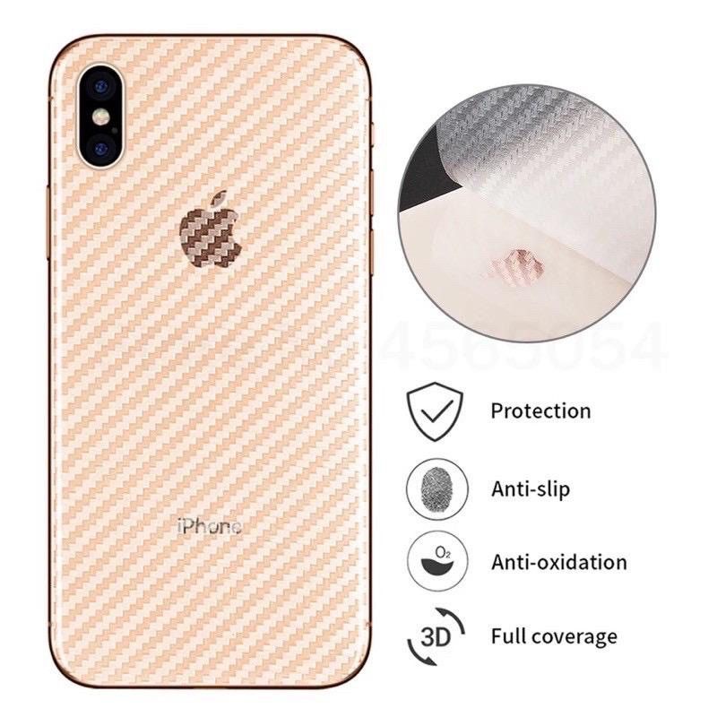 iPhone X Xs XR Xs Max Anti Gores Skin Karbon Transparan Plastik Screen Guard Protector Anti Jamur Carbon