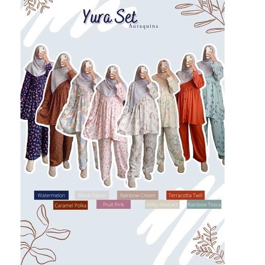 [So31au22ғ] One Set Setelan Katun Rayon Piyama Yura Set