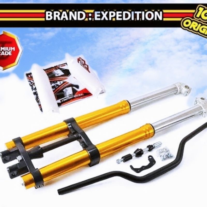 USD Up Side Down USD Expedition Real Jump Shock Depan Upside Down KLX Trail Gold