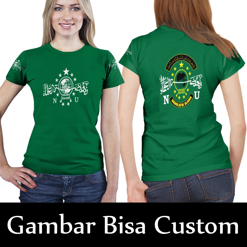 Kaos Baju T-shirt Wanita NU Nahdlatul Ulama Fullprint