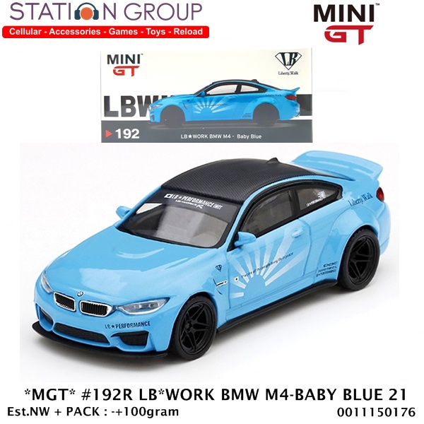 MINI GT #192R LIBERTY WORK BMW M4-BABY BLUE 1-64 - DIECAST