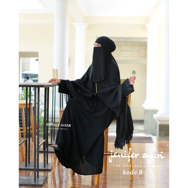 JENIFER SYARI SIZE S - Xxxl BAHAN JETBLACK PREMIUM CADAR BANDANA