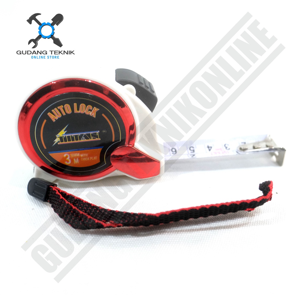 Meteran 3M 5M 7.5M TITAN AUTOLOCK / Rol Meteran Besi 3 5 7.5 Meter - Steel Measuring Tape TITAN