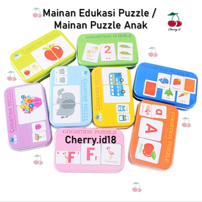 COD Mainan Kartu Kognitif Puzzle / Mainan Puzzle Kartu Anak / Mainan Edukasi Anak PB16