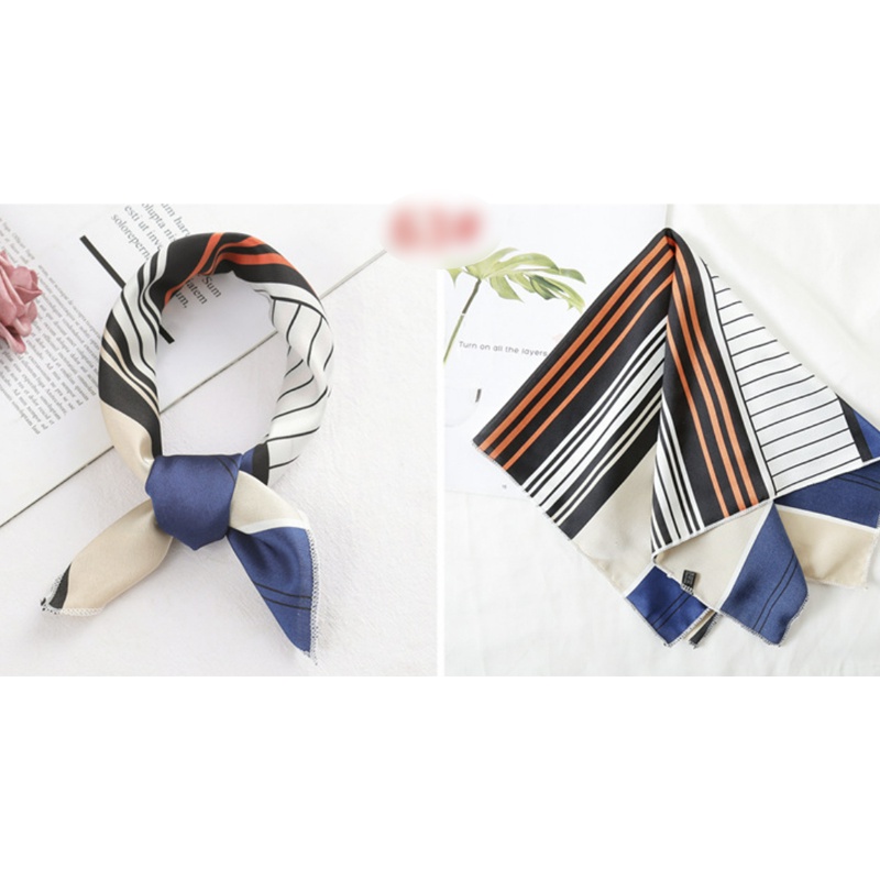 &quot;Rosie&quot; 50x50 cm Mini scarf, Scarf Leher, Scarf Tas, Bahan Silk Immitation