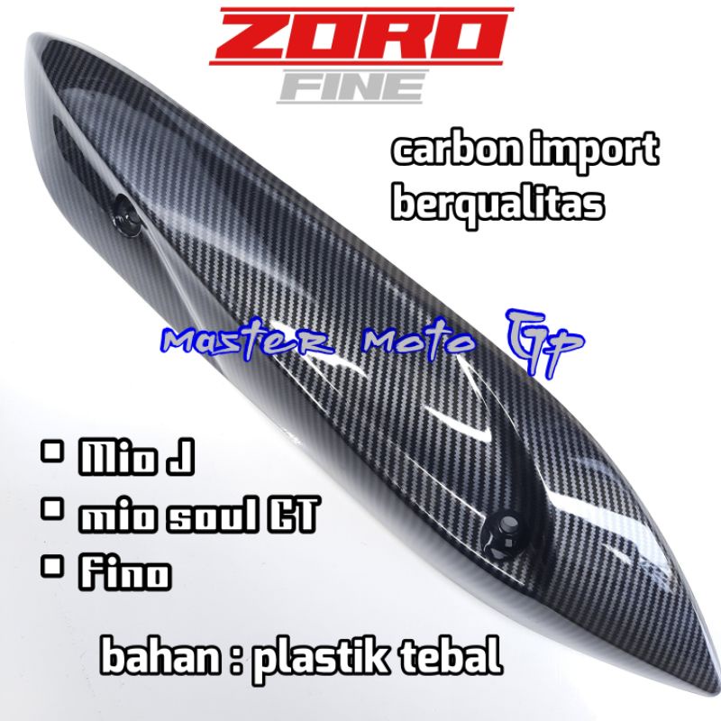 tutup kenalpot Mio J mio soul GT fino carbon ZORO cover kenalpot mio J Carbon import zoro Fine