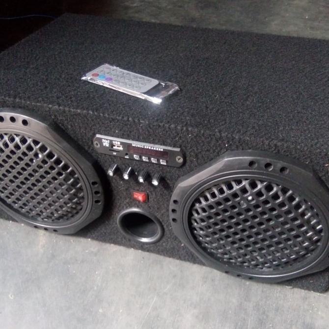 Speaker Aktif Mobil Bluetooth Usb Mmc Aux Fm Radio