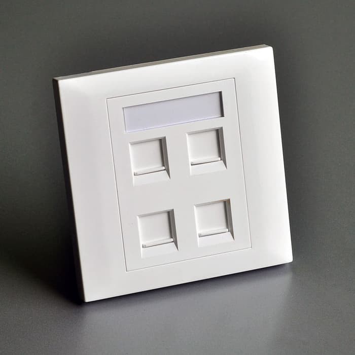 FACE PLATE/outlet RJ 45 4 PORT ( FRAME RJ 45 )