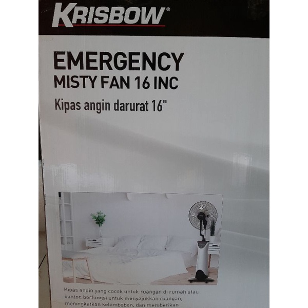 emergency misty fan kipas kabut air embun recharge rechargeable KRISBOW