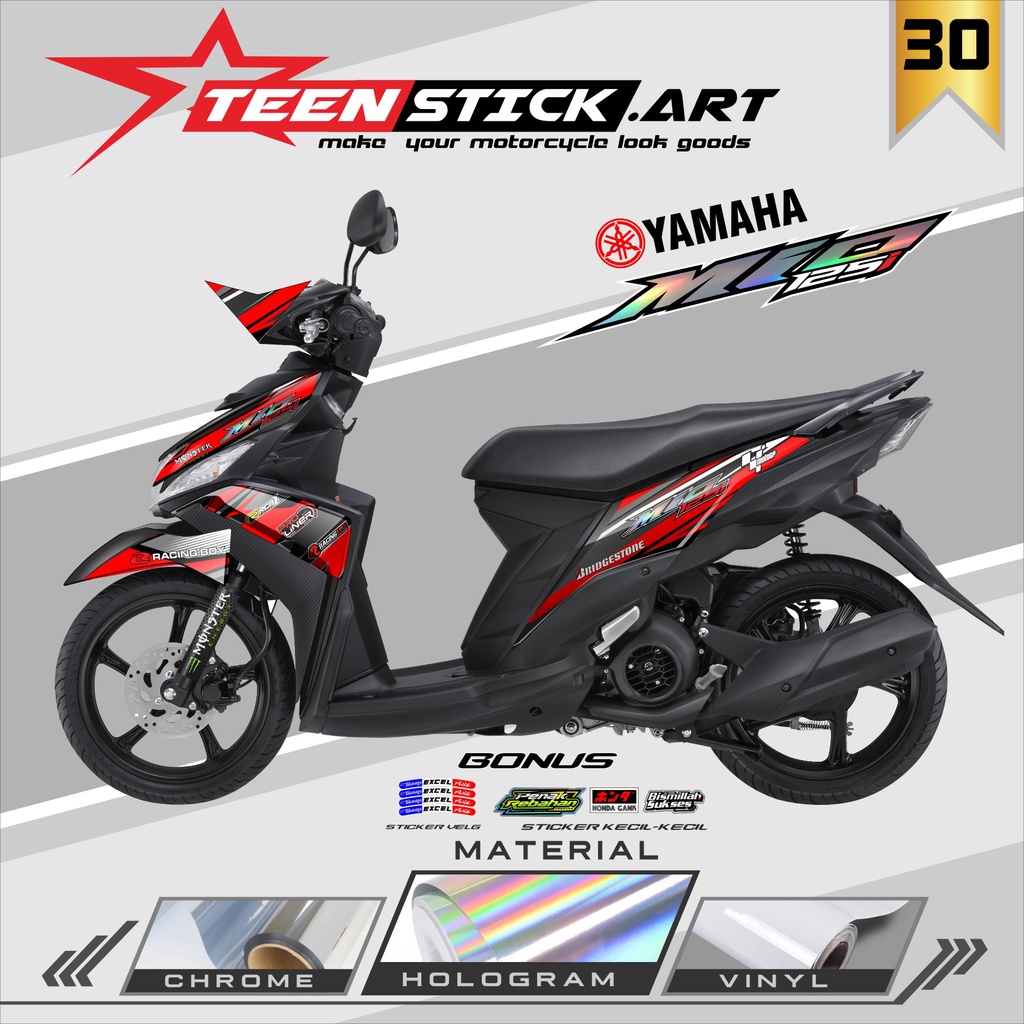 STRIPING MIO M3- STRIPING VARIASI HOLOGRAM YAMAHA MIO M3 2021 RACING