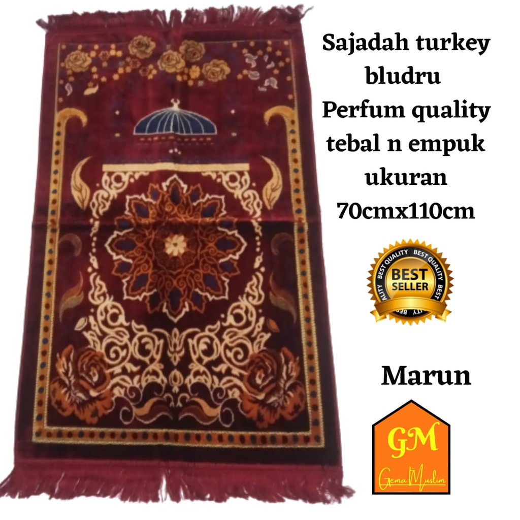 sajadah turky perfum premium marun