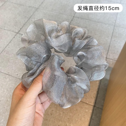 Versi Korea dari gelang karet angin organza besar baru yang berbulu halus