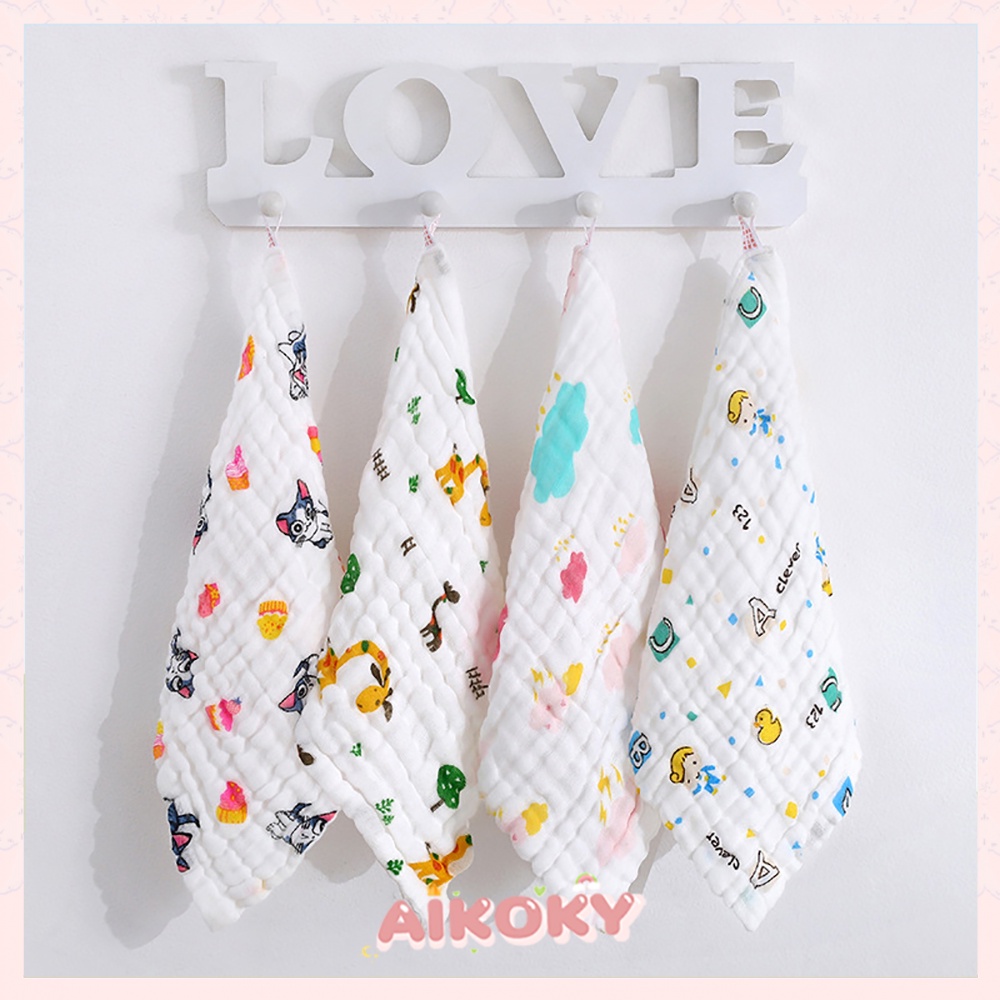 Aikoky Sapu tangan bayi Lembut sleber air liur bayi 25x25cm