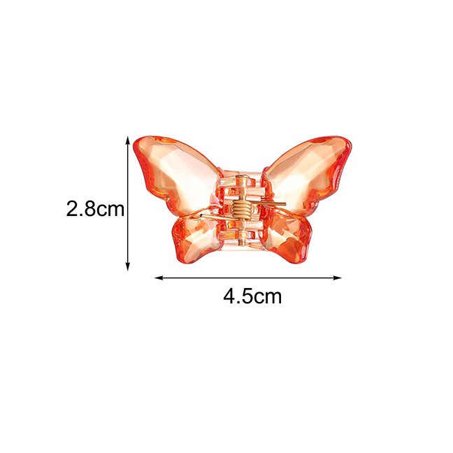 LRC Jepit Rambut Fashion Resin Pure Color Butterfly Toothed Resin Gripper K97180