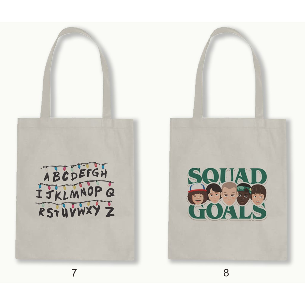 TOTE BAG BLACU 30X40 - STRANGER THINGS series.02