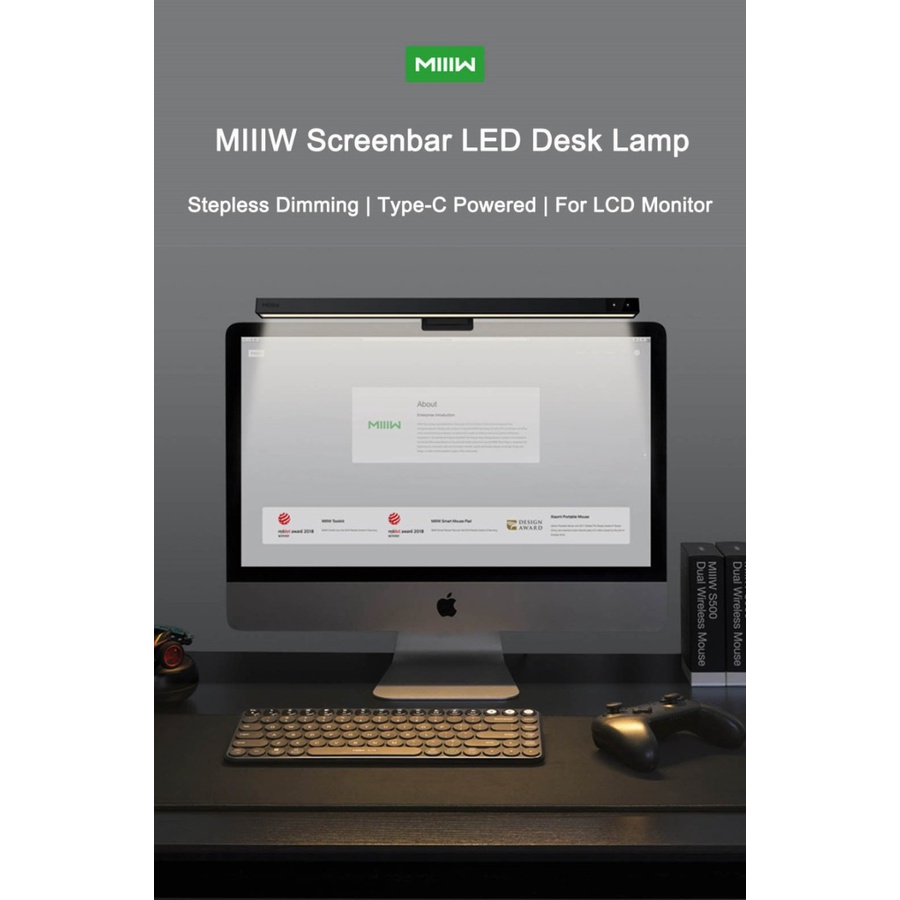 MIIIW D006 Screen Hanging Light Lampu Komputer Monitor